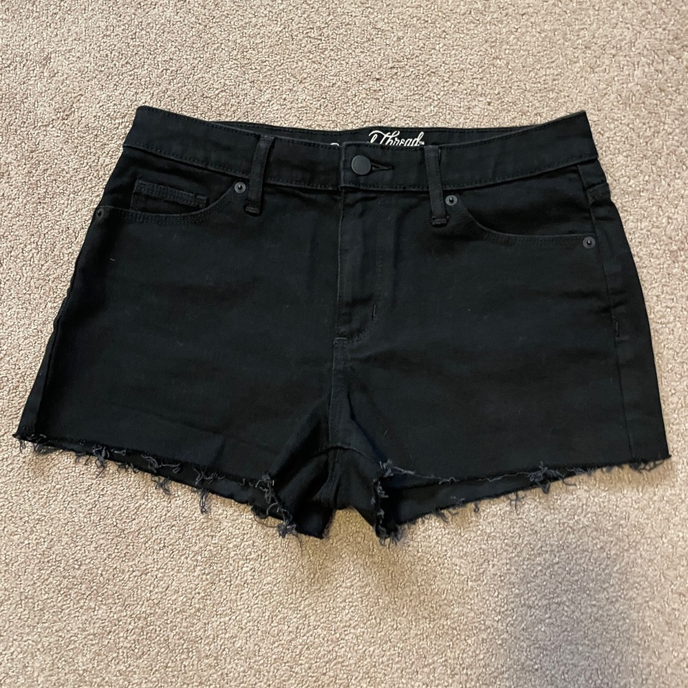 NWOT High Rise Black Denim Shorts